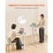 Overbed Table with Hidden Wheels, Height Adjustable Rolling Desk